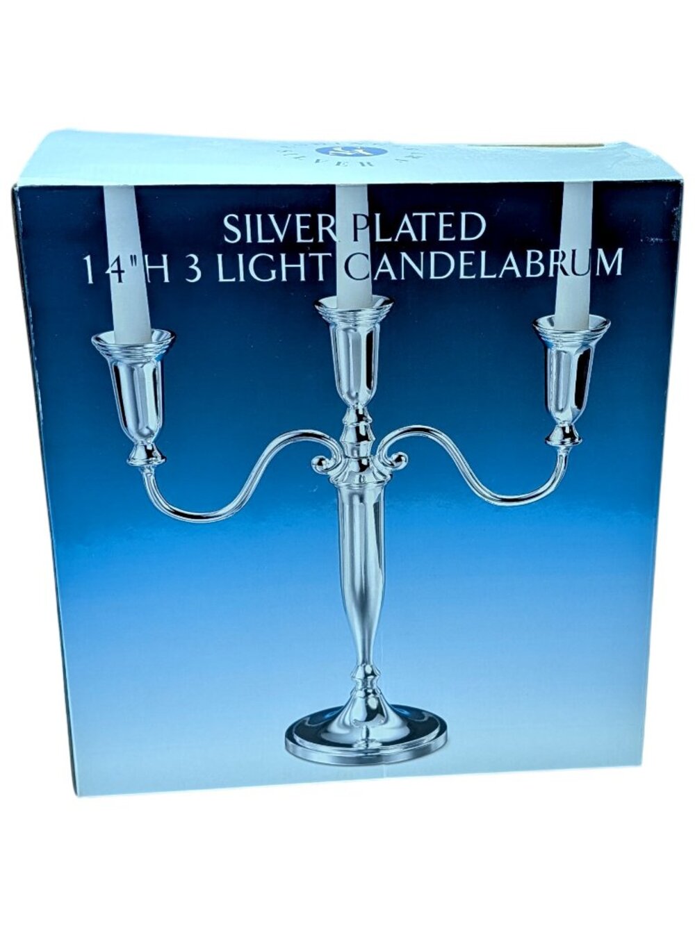 Vintage Godinger Silver Plated 3-Arm Candelabrum | Style 7102 | 14"